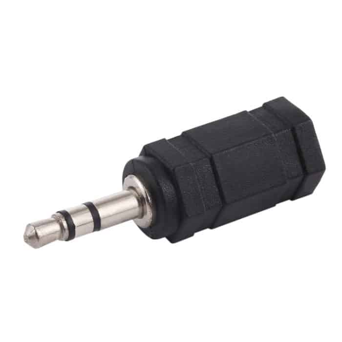 3,5 mm männlicher bis 2,5 mm weiblicher Audioadapter (schwarz) – Bild 3
