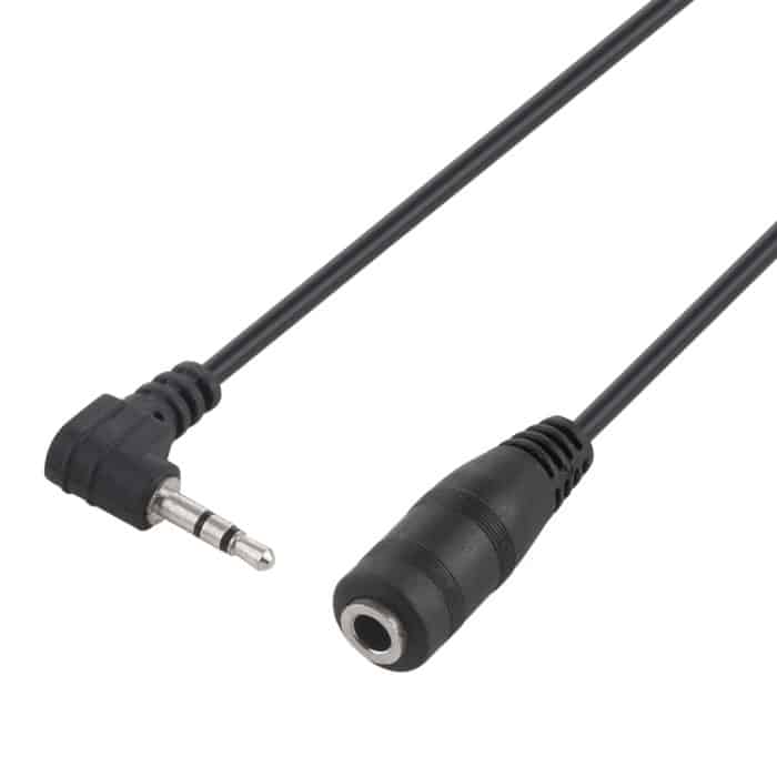 S-EP-302.jpg 2,5 mm männliches Winkelstück zu 3,5 mm weibliches Audio-Stereo-Konverter-Adapterkabel – Bild 1
