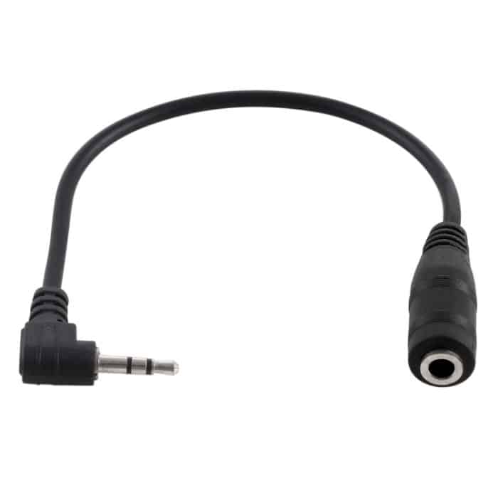 2,5 mm männliches Winkelstück zu 3,5 mm weibliches Audio-Stereo-Konverter-Adapterkabel – Bild 3