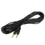 Aux-Kabel, 3,5-mm-Mini-Stecker-Stereo-Audiokabel, Länge: 5 m (schwarz + vergoldeter Anschluss) – Bild 3