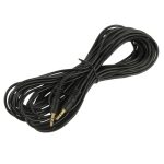 Aux-Kabel, 3,5-mm-Mini-Stecker-Stereo-Audiokabel, Länge: 10 m (schwarz + vergoldeter Anschluss) – Bild 3