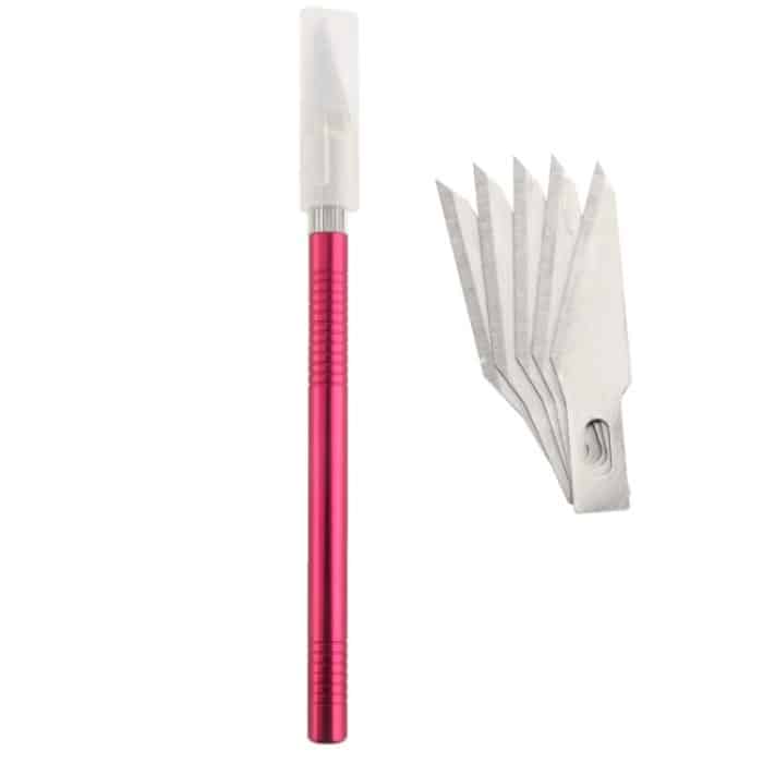 WLXY-9310, WLXY Werkzeug-Präzisionsmesser mit austauschbarer Klinge zum Schnitzen/Ritzen/Trimmen von Matten, OAL: 145 mm, Größe: 121 mm x 6 mm Durchmesser, WLXY-9310, WLXY-9310 Purple, WLXY-9310 Blue – Bild 5