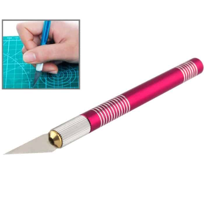 WLXY-9311, WLXY Werkzeug-Präzisionsmesser mit austauschbarer Klinge zum Mattenschneiden/Modellbau/Ätzen/Schnitzen/Ritzen/Trimmen, OAL: 145 mm, Größe: 121 mm x 10 mm Durchmesser, WLXY-9311, WLXY-9311 Blue, WLXY-9311 Red – Bild 1