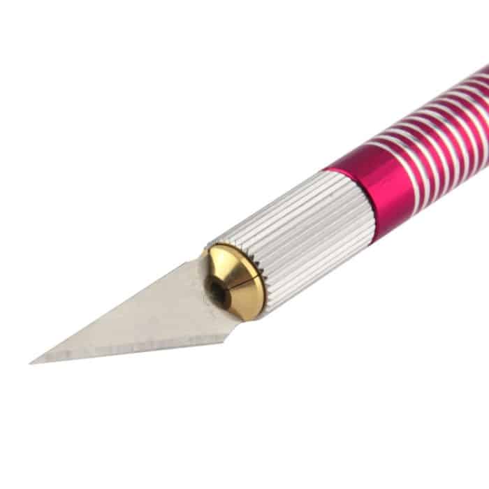 WLXY-9311, WLXY Werkzeug-Präzisionsmesser mit austauschbarer Klinge zum Mattenschneiden/Modellbau/Ätzen/Schnitzen/Ritzen/Trimmen, OAL: 145 mm, Größe: 121 mm x 10 mm Durchmesser, WLXY-9311, WLXY-9311 Blue, WLXY-9311 Red – Bild 4