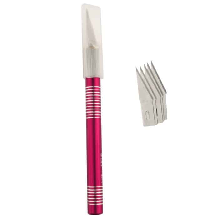 WLXY-9311, WLXY Werkzeug-Präzisionsmesser mit austauschbarer Klinge zum Mattenschneiden/Modellbau/Ätzen/Schnitzen/Ritzen/Trimmen, OAL: 145 mm, Größe: 121 mm x 10 mm Durchmesser, WLXY-9311, WLXY-9311 Blue, WLXY-9311 Red – Bild 5