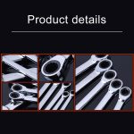 12-14 mm professioneller Doppelkopf-Ratschenschlüssel, Länge: 16,6 cm (Silber) – Bild 3