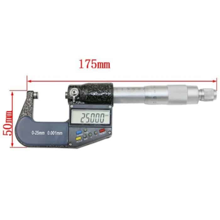 25 mm (1 Zoll) elektronisches digitales Mikrometer (Auflösung 0,001 mm) – Bild 2