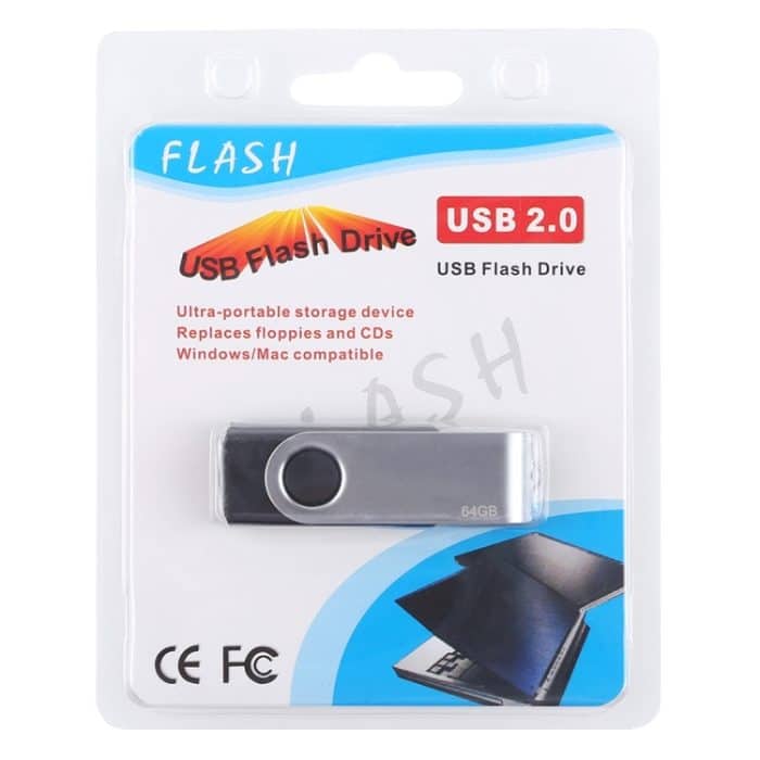 64 GB Twister USB 2.0 Flash Disk (schwarz) – Bild 8
