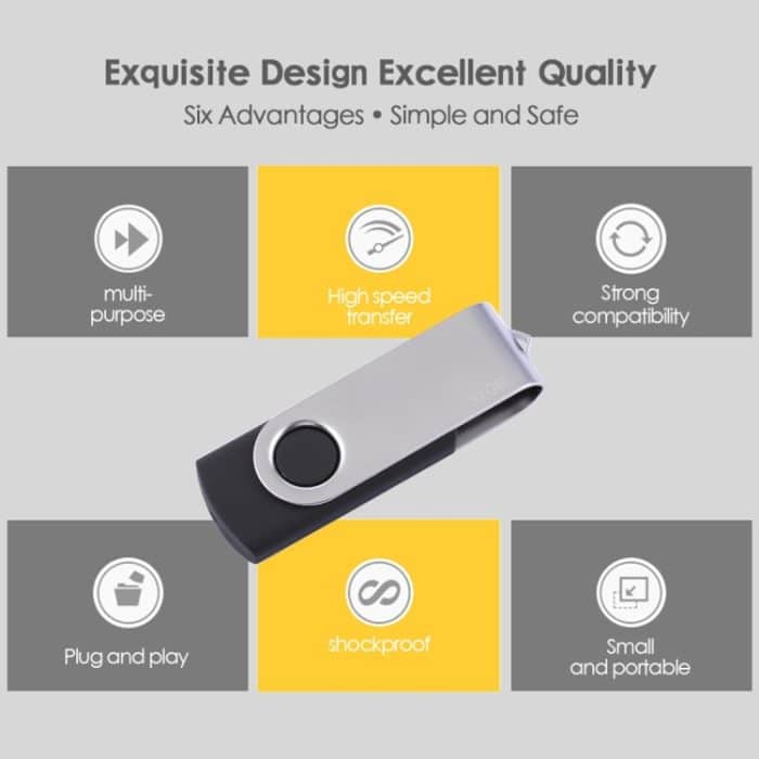 32 GB Twister USB 2.0 Flash Disk (schwarz) – Bild 6