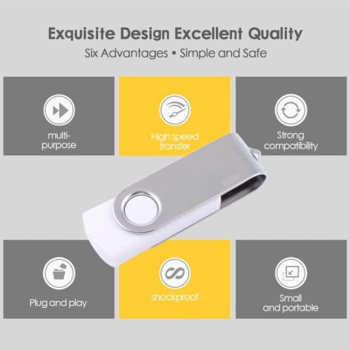 32 GB Twister USB 2.0-Flash-Disk (weiß) – Bild 6