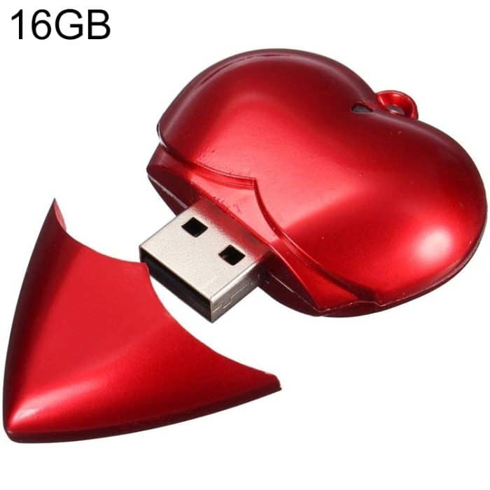 16 GB USB-Flash-Disk im Herzstil (rot) – Bild 1