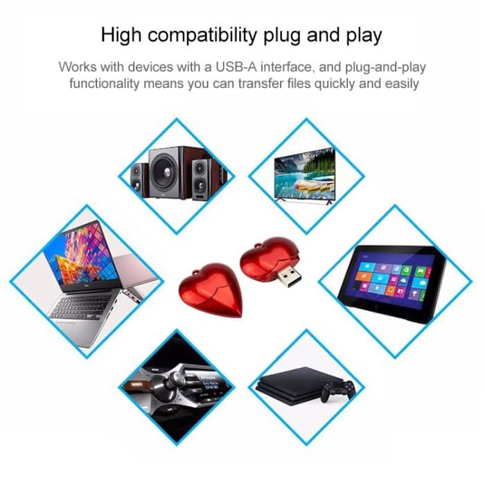 16 GB USB-Flash-Disk im Herzstil (rot) – Bild 6