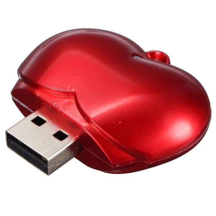 8 GB USB 2.0-Flash-Disk im Herzstil (rot) – Bild 4