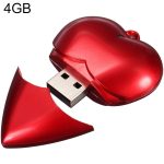 4 GB USB2.0-Flash-Disk im Herzstil (rot)