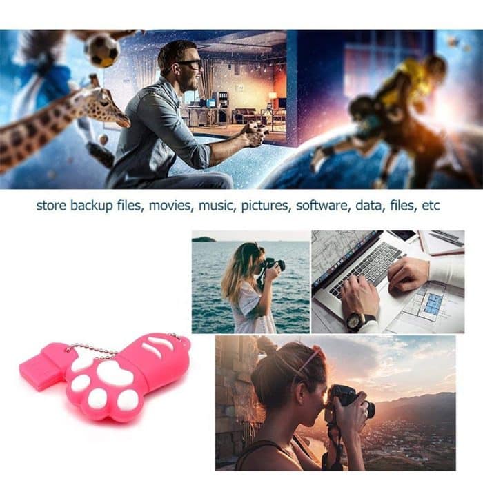 2 GB Bear's Paw Shaped Silikon USB 2.0 Flash Disk mit Anti Dust Cup (blau) – Bild 7