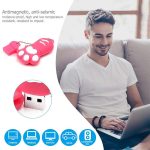 4 GB Bear's Paw Shaped Silikon USB 2.0 Flash Disk mit Anti Dust Cup (rote Pflaume) – Bild 6