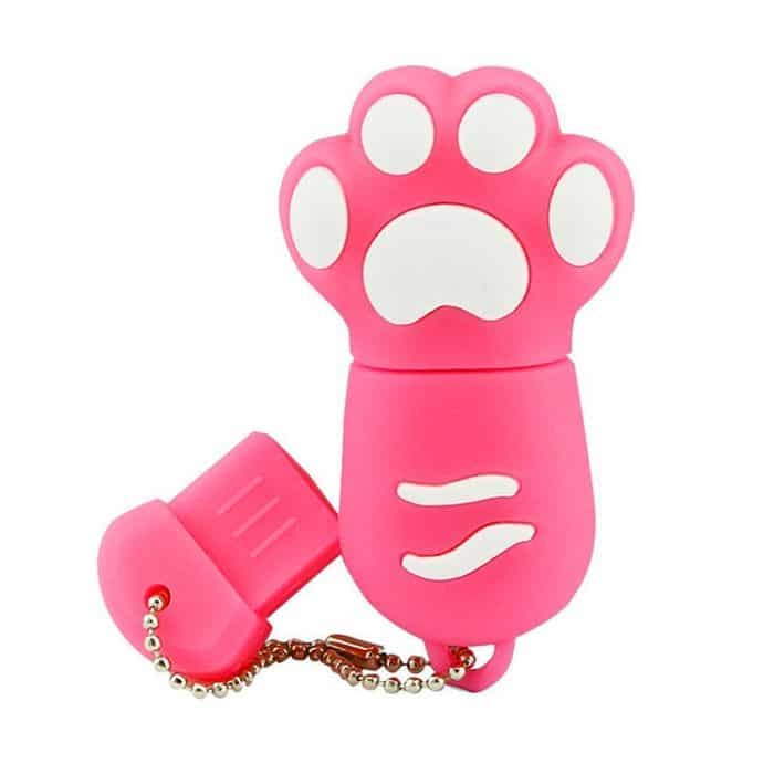 2 GB Bears Paw Shaped Silikon USB 2.0 Flash Disk mit Anti Dust Cup (rote Pflaume) – Bild 3
