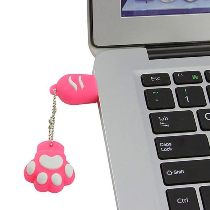 2 GB Bears Paw Shaped Silikon USB 2.0 Flash Disk mit Anti Dust Cup (rote Pflaume) – Bild 4