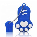 4 GB Bear's Paw Shaped Silikon USB 2.0 Flash Disk mit Anti Dust Cup (blau) – Bild 3