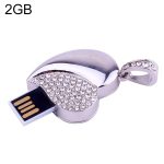 Silberner herzförmiger Diamant-Schmuck-USB-Flash-Disk, speziell für Valentinstagsgeschenke, 2GB, 4GB, 8GB, 16GB, 32GB