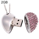 Herzförmiger Diamant-Schmuck-USB-Flash-Disk, speziell für Valentinstagsgeschenke, 2GB, 4GB, 8GB, 16GB