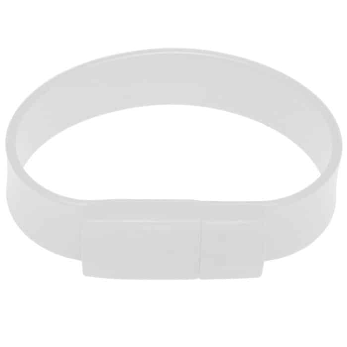 8 GB Silicon Bracelets USB 2.0 Flash Disk (weiß) – Bild 2