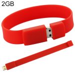 2 GB Silicon Bracelets USB 2.0 Flash Disk (rot)