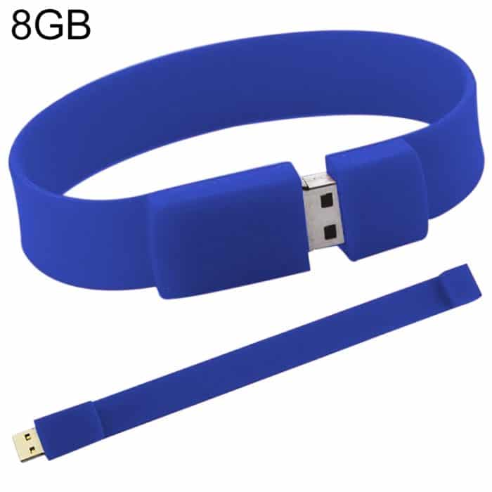 S-FD-03028.jpg 8 GB Silicon Bracelets USB 2.0 Flash Disk (Dunkelblau) – Bild 1