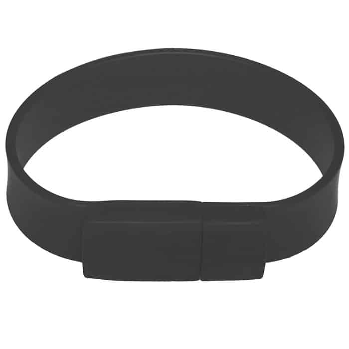 2 GB Silicon Bracelets USB 2.0 Flash Disk (schwarz) – Bild 2