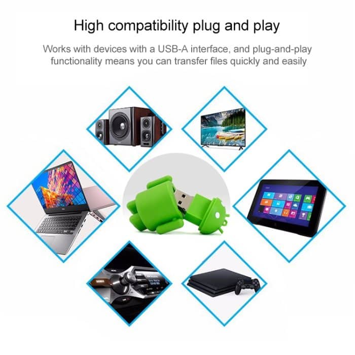 16 GB USB-Flash-Disk im Android Robot-Stil (grün) – Bild 5