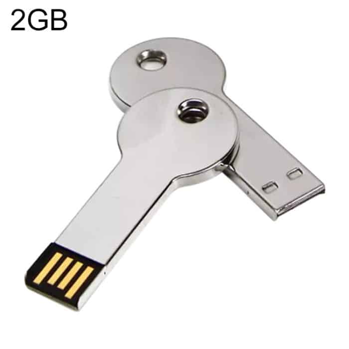 S-FD-11871.jpg Mini-USB 2.0-Flash-Disk der Metal-Serie mit Schlüsselbund (2 GB) – Bild 1