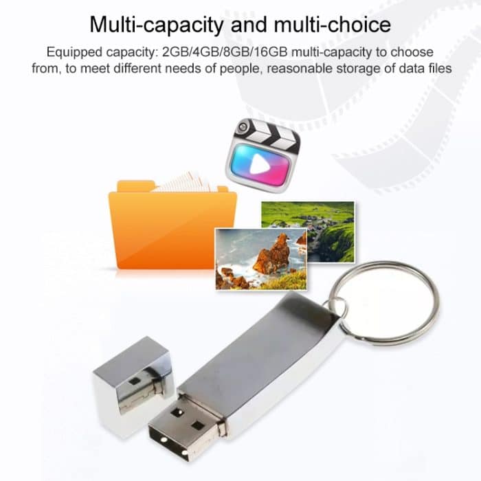 Metallisch auf Schlüsselanhänger-Stil USB 2.0 Flash Disk (16 GB), 2GB, 4GB, 8GB, 16GB – Bild 4