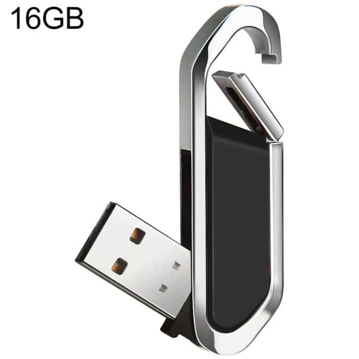 16 GB Metallic Keychains Style USB 2.0 Flash Disk (Schwarz) – Bild 1
