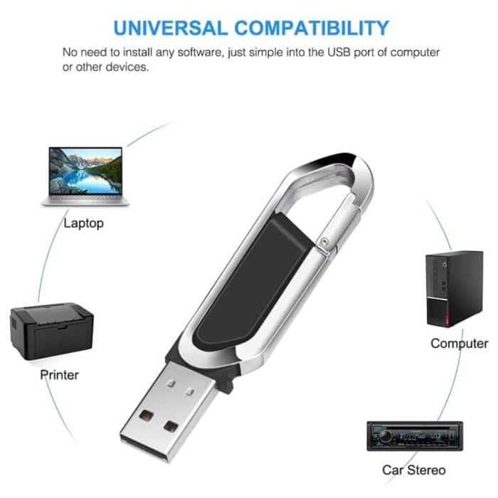 16 GB Metallic Keychains Style USB 2.0 Flash Disk (Schwarz) – Bild 3
