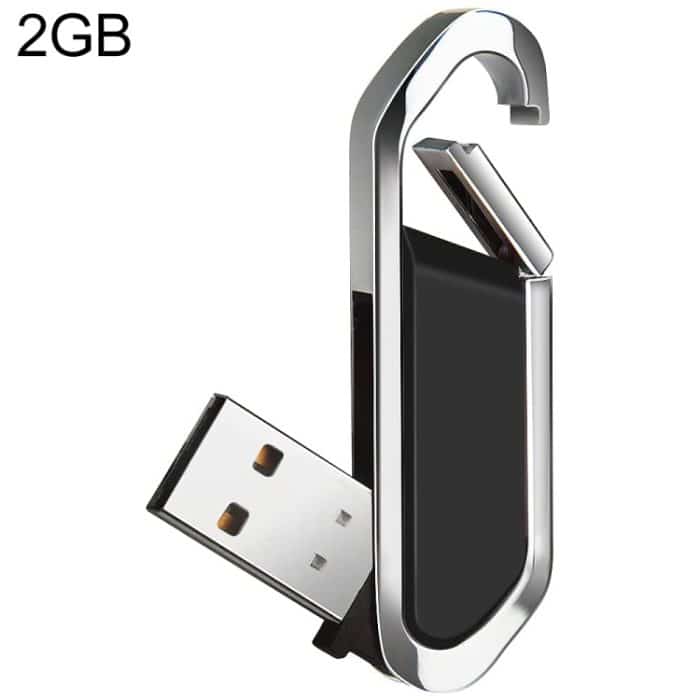 S-FD-119312.jpg 2 GB Metallic Keychains Style USB 2.0 Flash Disk (Schwarz) – Bild 1