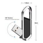 2 GB Metallic Keychains Style USB 2.0 Flash Disk (Schwarz) – Bild 2