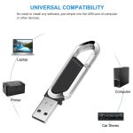 4 GB Metallic Keychains Style USB 2.0 Flash Disk (Schwarz) – Bild 3