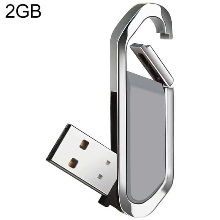 2 GB Metallic Keychains Style USB 2.0 Flash Disk (grau) – Bild 1