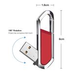 16 GB Metallic Keychains Style USB 2.0 Flash Disk (rot) – Bild 2