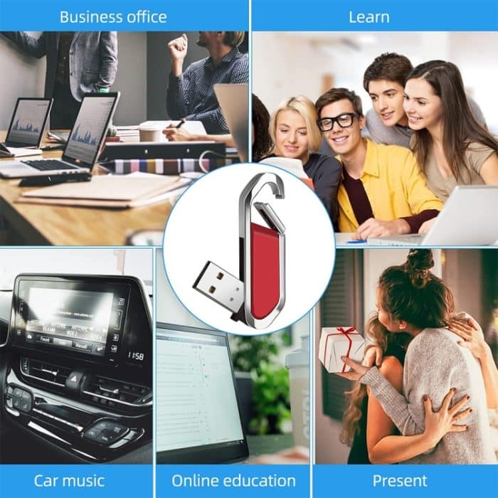 16 GB Metallic Keychains Style USB 2.0 Flash Disk (rot) – Bild 7