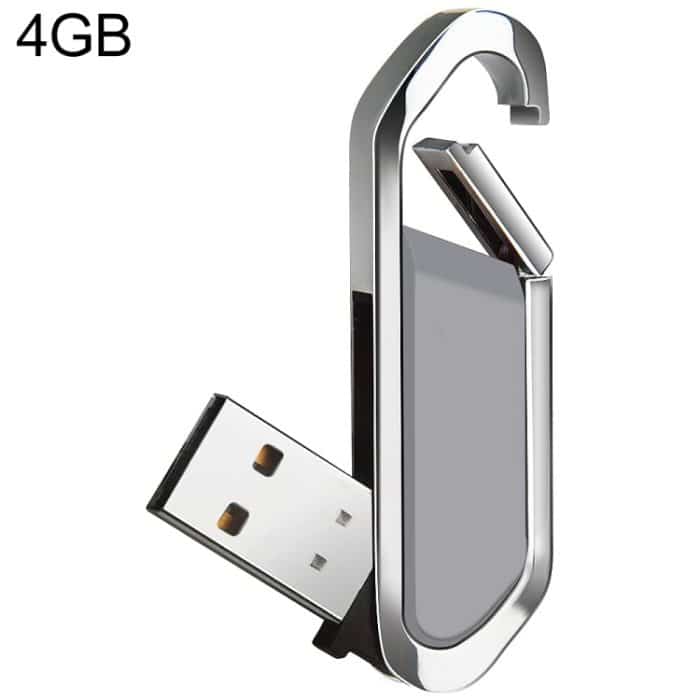 4 GB Metallic Keychains Style USB 2.0 Flash Disk (grau) – Bild 1