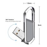 4 GB Metallic Keychains Style USB 2.0 Flash Disk (grau) – Bild 2
