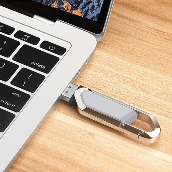4 GB Metallic Keychains Style USB 2.0 Flash Disk (grau) – Bild 5