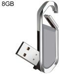 8 GB Metallic Keychains Style USB 2.0 Flash Disk (grau)