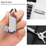 8 GB Metallic Keychains Style USB 2.0 Flash Disk (grau) – Bild 4