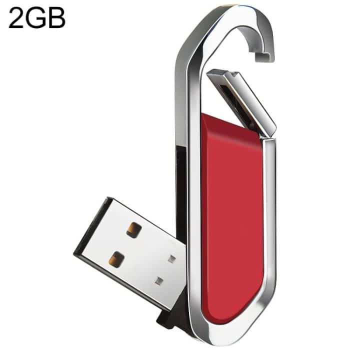 S-FD-11938.jpg 2 GB Metallic Keychains Style USB 2.0 Flash Disk (rot) – Bild 1