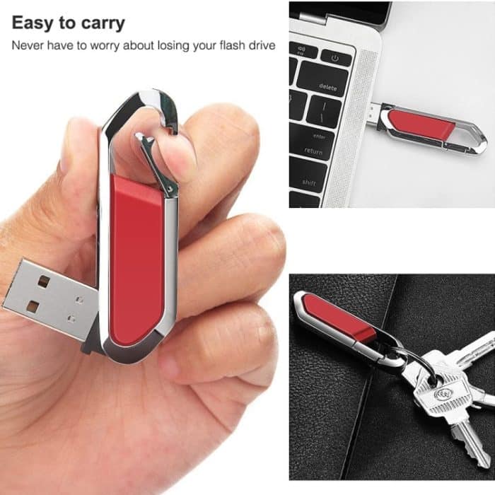 2 GB Metallic Keychains Style USB 2.0 Flash Disk (rot) – Bild 4