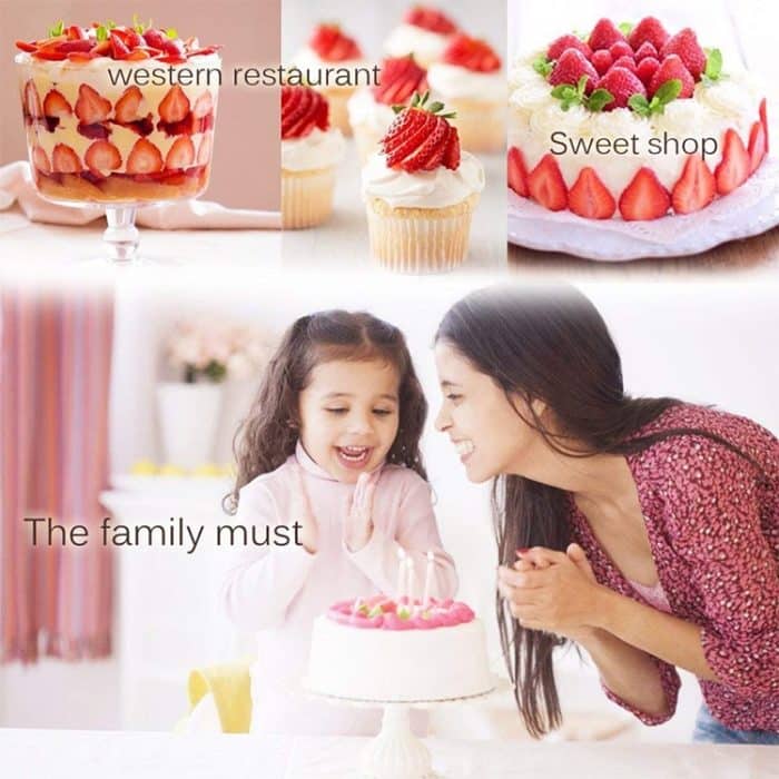 Küchenwerkzeug, Kunststoff-Erdbeerschneider, Obstmesser mit Edelstahlklinge (rot) – Bild 8