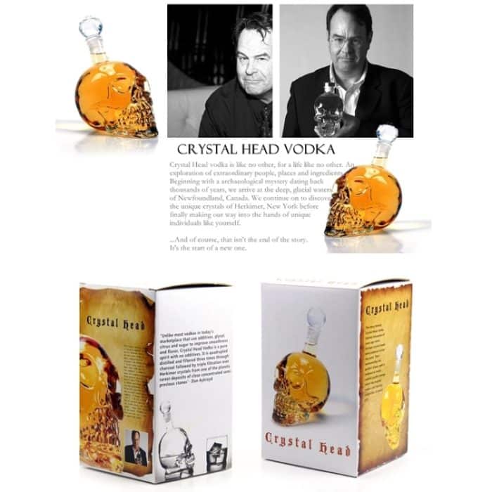 Kristallglas-Schädelflasche für Wodka & Whisky & Bierlikör & Rotwein & andere Getränke, 350ML – Bild 10