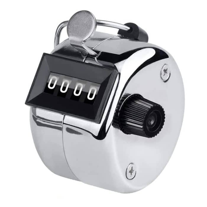 Retro Style 0,8 Zoll 4-stelliger Bildschirm Mechanischer manueller Metallzähler – Bild 1